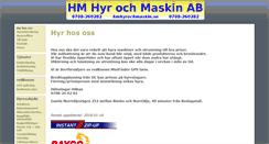 Desktop Screenshot of hmhyrochmaskin.se